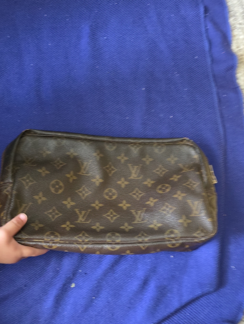 Louis Vuitton Monogram Canvas Toiletry Pouch in Brown and Tan